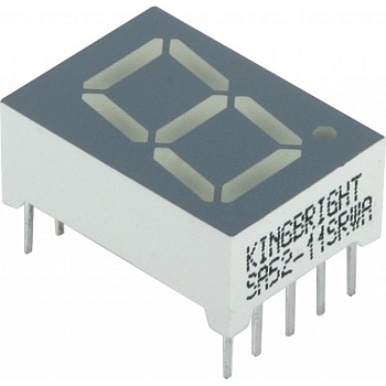 SA52-11SRWA - 1 разрядный индикатор 13,2мм/красный/640нм/8-24мкд/ОА