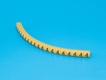 EC-0-4 - Маркер цифра 4 d=2,0-3,2мм, желтый, упак.20 шт.