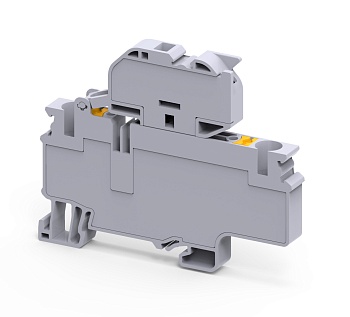 Предохранительная клемма CPF6L6-60V - Предохранительная клемма, светодиодная индикация LED 6-60V, тип фиксации провода: push-in, номинальное сечение: 6 мм кв., 10A, 1000V, ширина: 6 мм, цвет: серый, тип монтажа: DIN 35