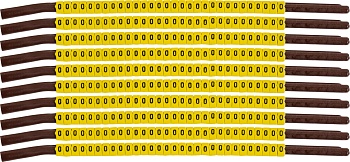 brd333900 - SCNG-15-0 клипсы жёлтые, 300шт/упак, для провода 3,8-4,6мм диаметра, легенда 0