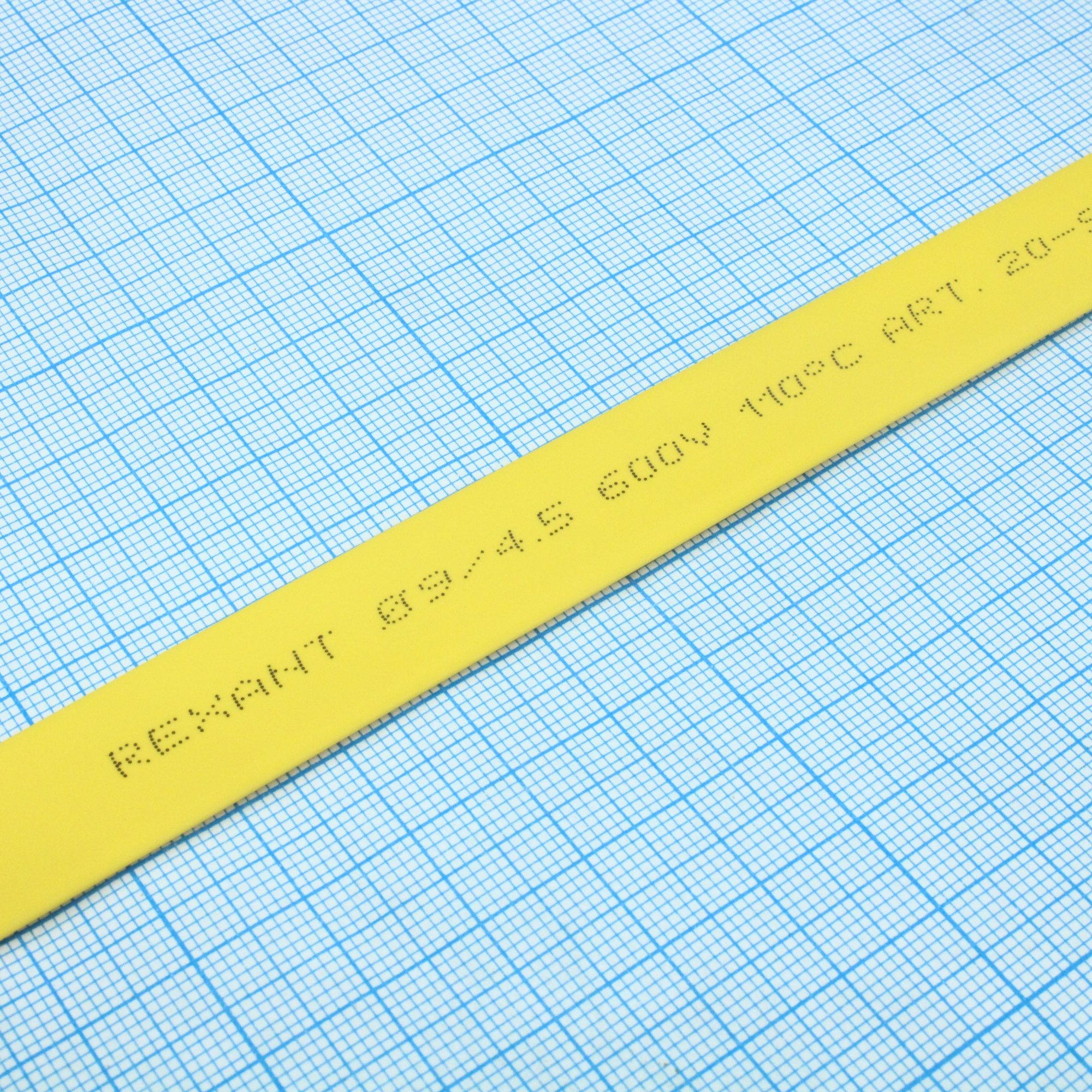 Трубка термоусадочная ТУТ нг 9,0/4,5 желтая - 1м, не поддерживает горение