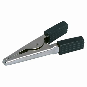 Зажим "Крокодил" 5 А 52 мм - Зажим "крокодил" 5А с защитным кожухом