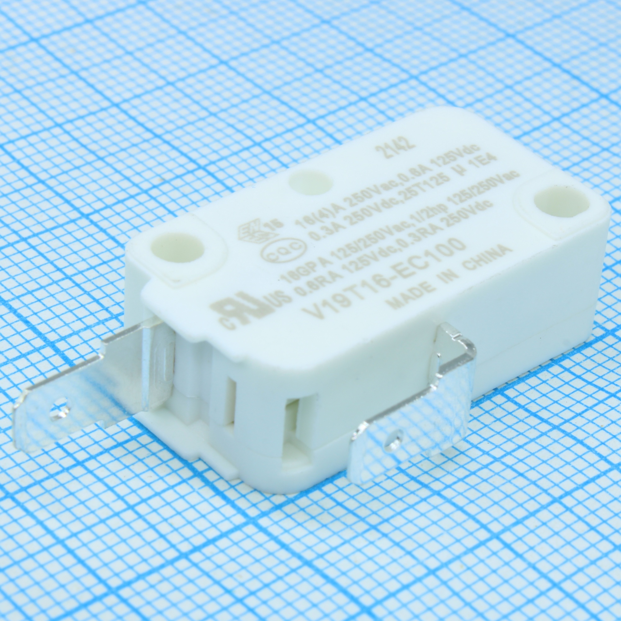 V19T16-EC100 - Микропереключатель SPST 250В 16А