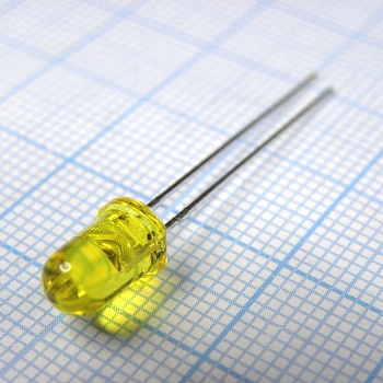 L-7113YT - Светодиод 5мм/желтый/588нм/18-40мкд/прозрачный желтый/20°