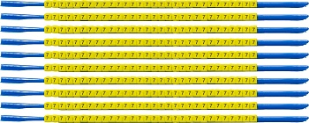 brd333007 - SCNG-07-7 клипсы жёлтые, 300шт/упак, для провода 1,9-2,4мм диаметра, легенда 7