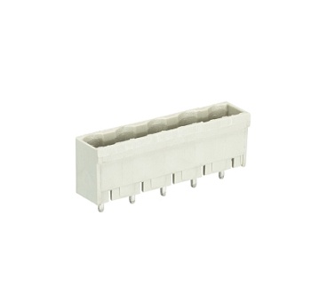 Вилка Wiecon 8413 S / 5 G OB - Вилочный разъем, вертикальный, на плату, шаг 7,5 мм, 5 полюсов, фиксация на плате пайкой, 690V, 12А, без маркировки, цвет: серый, серия 8413 S G