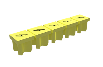 Маркировка "Безопасность" TMD4.2-5 - Маркировка, знак "Молния" для клемм TC1.5…, 5 штук,цвет желтый