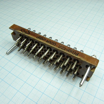РП10-42 Л вилка - Соединитель  низкочастотный, прямоугольный, внутреннего монтажа