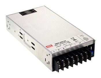 MSP-300-12 - AC-DC, med, ККМ, 324Вт, вход 85…264В AC, 47…63Гц /120…370В DC, выход 12В/27A,  рег. вых 10.2…13.8В, изоляция 4000В AC, в кожухе 199х105х41мм, -40…+70°С, доп. выход 5В/0.3А