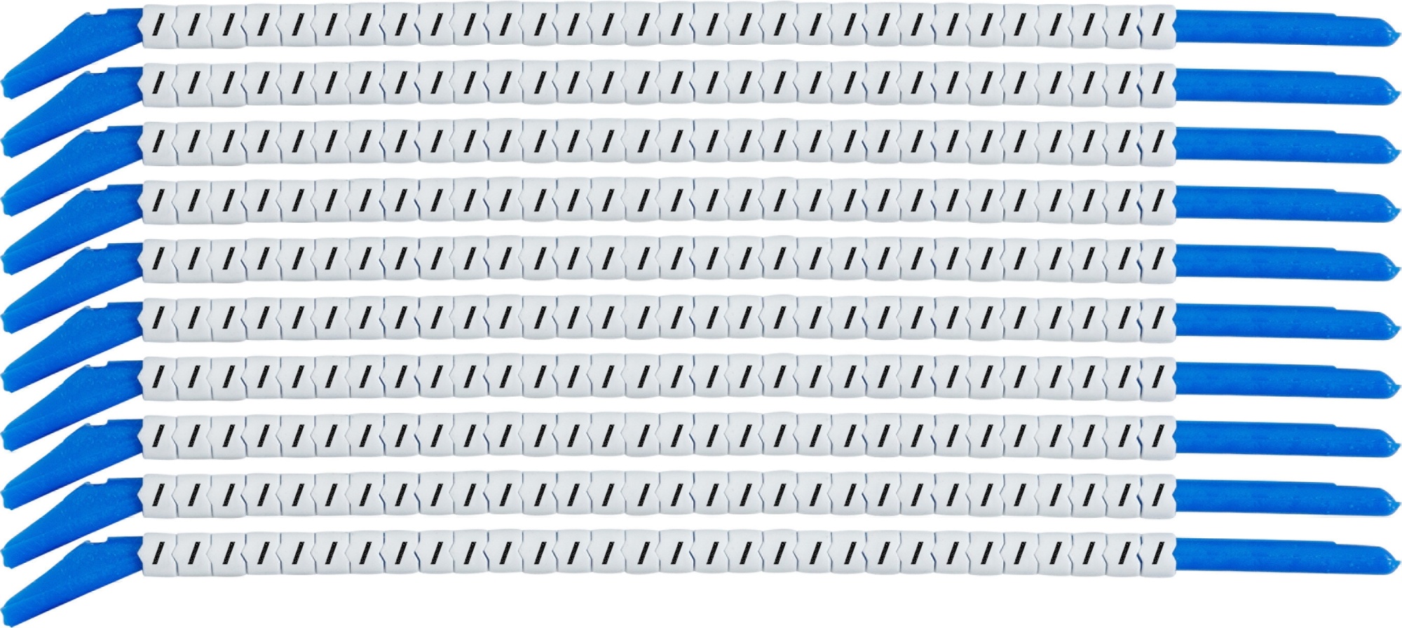 brd133243 - SCN-13-DIAGONAL клипсы белые, 300шт/упак, для провода 3,4-3,8мм диаметра, легенда / (cлэш)