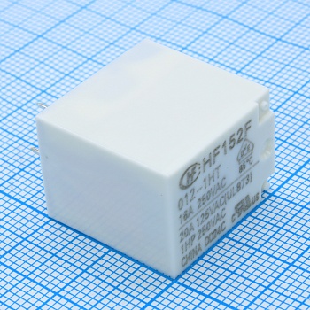 HF152F/012-1HT - Реле силовое, 20А один контакт на замыкание катушка 12В