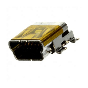 675031020 - Разъем Mini USB тип B, USB 2.0, розетка, 5 вывод(-ов), Поверхностный Монтаж, Прямой Угол