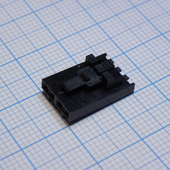 50579404 - Кожух разъема RCP 4 местн. 2.54мм с захватом для монтажа кабеля