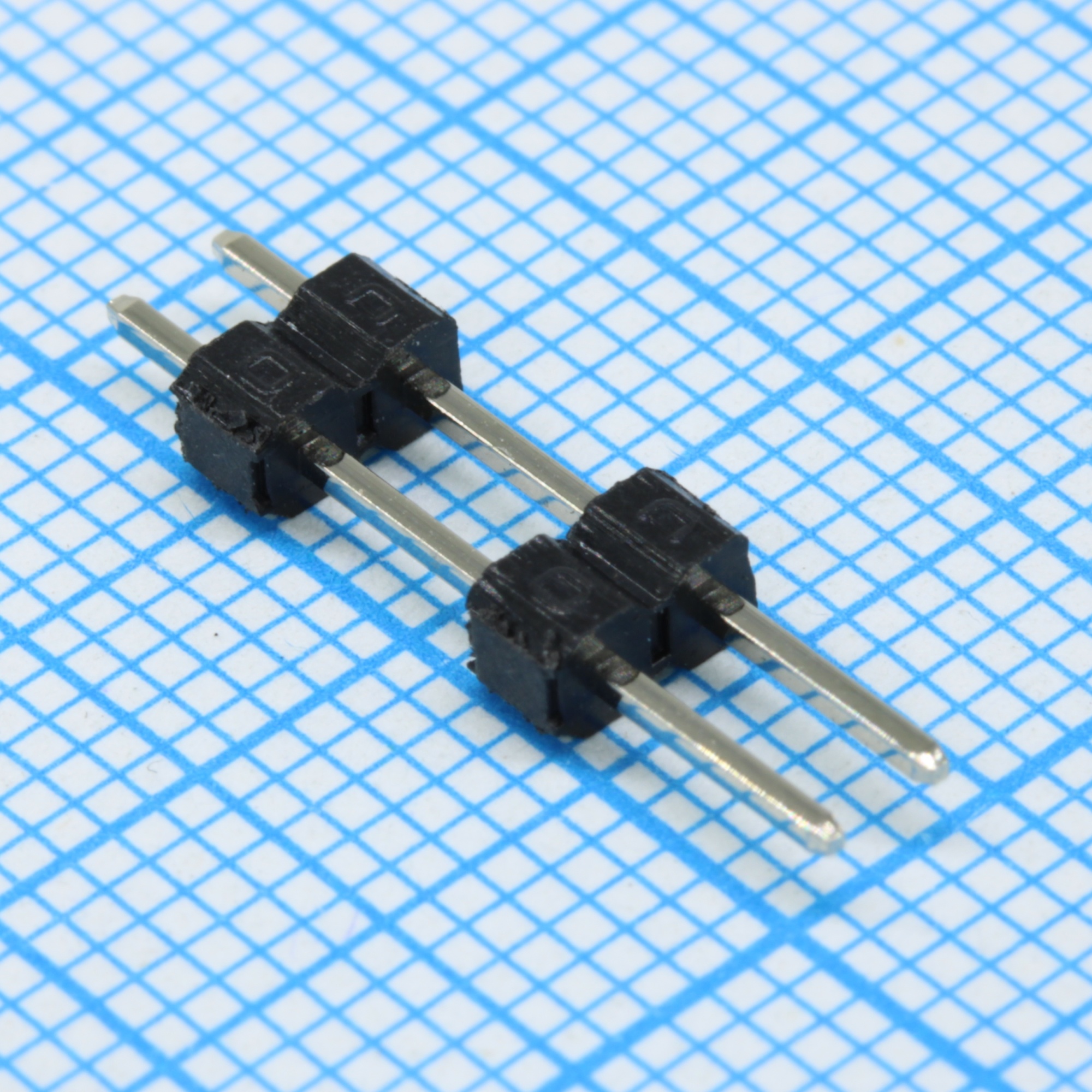 DS1029-01-1X2P8BVA18-B - Штыревой соединитель, 1х2 шаг 2,54мм.,однорядный (A=6.00мм, H=3.00мм, B=12.00мм)