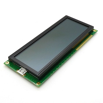 WH2004L-YGH-CT# - ЖКИ знакосинтезирующий 20 x 4, STN Серый Позитивный/прозрачно-отражающий светодиодная подсветка желто-зеленая размеры 146x62.5 мм, видимая область 123.5x43 мм, -20...70°C, контактные площадки сверху 18 выводов