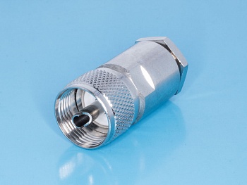 UHF-S8P - Разъем UHF вилка на кабель, RG-8, пайка