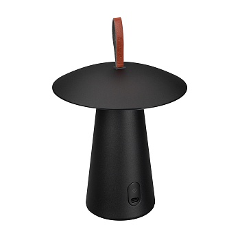 Светильник SP-PATIO-TAB-2W Warm3000 (BK, 127 deg) 043587 - Настольный светильник со встроенным аккумулятором 2Вт, чёрный алюминиевый корпус. Цвет ТЕПЛЫЙ БЕЛЫЙ 3000K, св.поток 260лм, CRI(Ra)>80, угол 127°. Размер Ф197x292мм. IP54. Зарядка от сети переменно