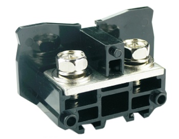 Барьерная клемма UTD-150I - Барьерная клемма, тип фиксации провода: винтовой, номинальное сечение: 60 мм кв., 175A, 660V, ширина: 27 мм, цвет: черный, тип монтажа: DIN 35