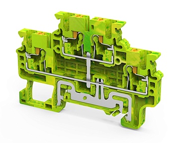 Этажная заземляющая клемма CPDLG2.5(I.S) - Этажная заземляющая клемма, заземляющая, тип фиксации провода: push-in, номинальное сечение: 2,5 мм кв., ширина: 5 мм, цвет: желто-зеленый тип монтажа: DIN 35