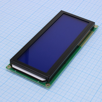 HTM2004C-25W-T5P 12H - ЖКИ знакосинтезирующий 20 x 4, STN Синий Негативный/прозрачный светодиодная подсветка белая, размеры 146x62.5 мм, видимая область 123x43 мм, -20...70°C, 12 o`clock