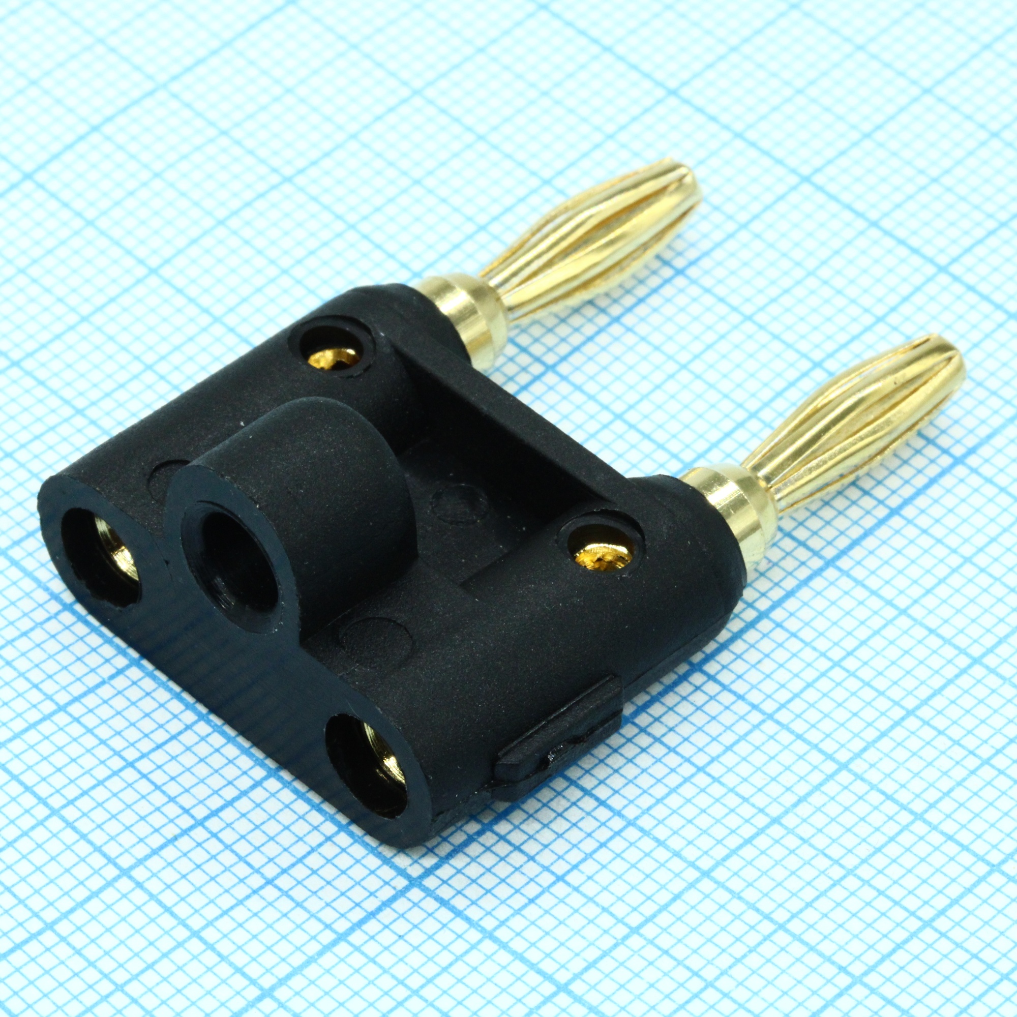 BP-217G/B-EN-HT - Штекер сдвоенный, золотой