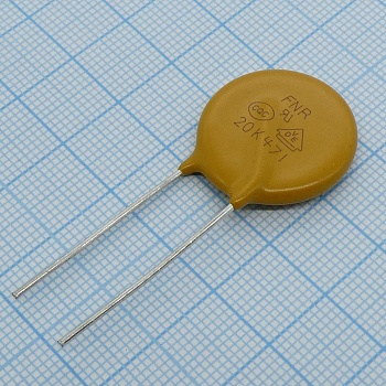 FNR-20K471 - Варистор 300Vac/385Vdc, 6500A, 470V(1mA), радиальные выводы, россыпь