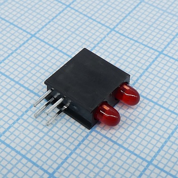 L-7104EB/2ID - Светодиодный модуль 2LEDх3мм/красный/625нм/12-30мкд/50°