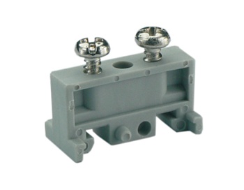 Концевой стопор UKJ-MD(GY) - Концевой стопор на рейку DIN15, тип зажима: винт, ширина: 6 мм, цвет: серый, пластик