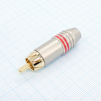 RCA276 Gold штырь RG6 - RCA штекер кабельный, разъем типа "тюльпан"