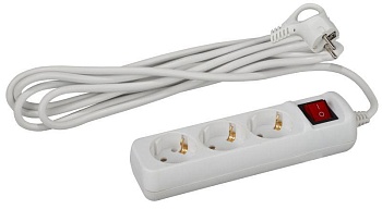 Удлинитель 3х5м с заземл. 16А IP20 U-3es-5m ПВС 3х1 с выкл. Б0028379