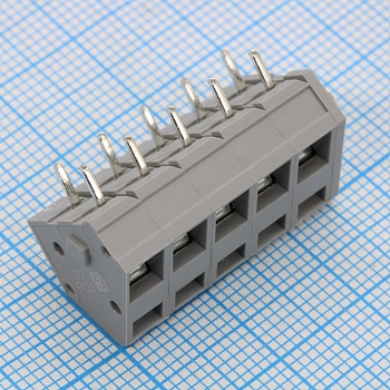 GT245-5.0-05P-11-00 - Нажимной безвинтовой клеммный блок 5 контактов. Зажим типа зажимная клеть. Серия GT245-5.0