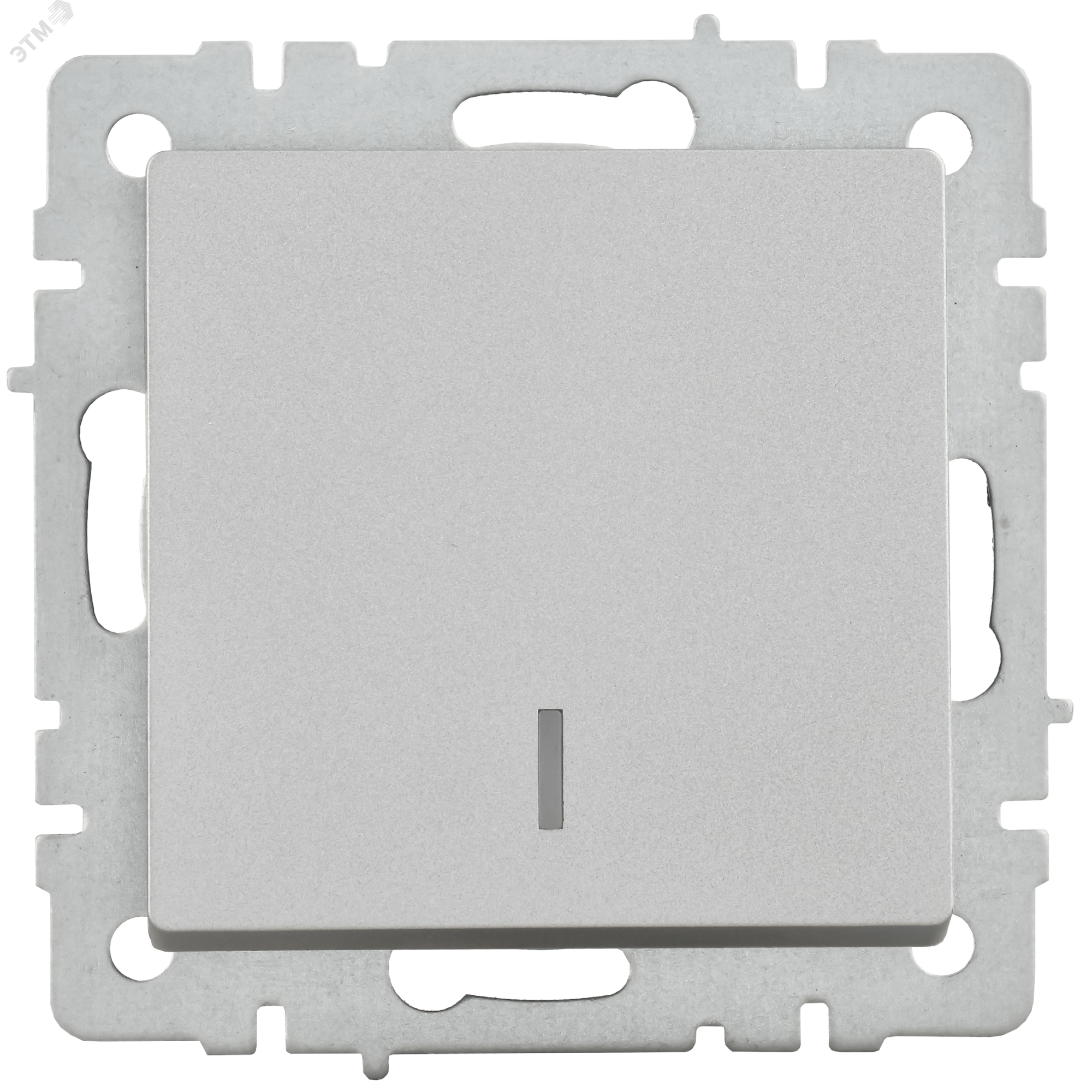 Выключатель 1-кл. СП BRITE ВС10-1-1-БрА 10А с инд. алюм. BR-V10-1-10-K47