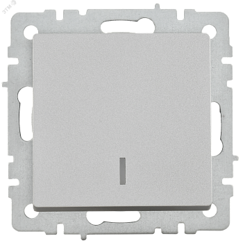 Выключатель 1-кл. СП BRITE ВС10-1-1-БрА 10А с инд. алюм. BR-V10-1-10-K47