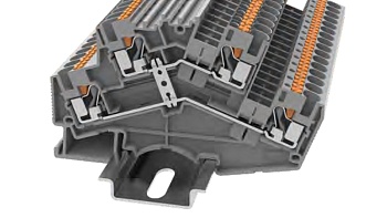 Этажная клемма DSKKS4-PV-01P-11 - Этажная клемма, тип фиксации провода: Push-in, перемычка между этажами,номинальное сечение: 4 мм кв., 32A, 800V, ширина: 6,2 мм, цвет: серый, втычная перемычка, тип монтажа: DIN35