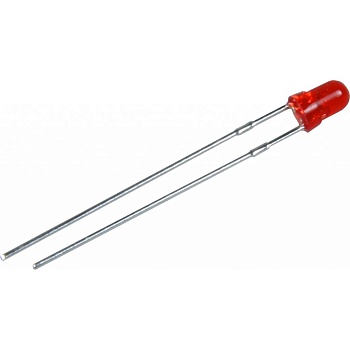 L-1344IT - Светодиод 3мм/красный/625нм/20-125мкд/прозрачный/50°