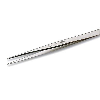 SSSA - Специальная нержавеющая сталь, не магнитятся. Тонкий и длинный пинцет с очень узкими концами и ручками. Конструкция пинцета обеспечивает слабое давление на компонент. Отличается высокой термостойкостью. Для удержания компонентов при пайке, 140мм 11