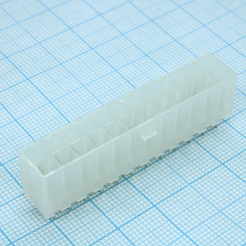 39281243 - Разъем провод<-->плата, 24 контактов, Штыревой Разъем 4.2 мм, монтаж в отверстие лоток