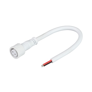 Разъем выводной DCWP-MONO-2PIN-L150-F 032851 - Круглый герметичный разъем серии ARL, 2pin МАМА с резьбовым креплением для подключения питания герметичных одноцветных светодиодных лент. Корпус IP65. Провод 20AWG (0.5 мм2), длина 15 см. Максимальный допусти