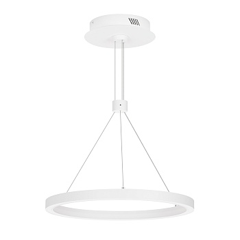 Светильник SP-CONGO-CAN-1-R400-24W Warm3000 (WH, 120 deg, 230V) 046212 - Подвесной светильник. Мощность 24 Вт, св. поток 1340 лм, 56 лм/Вт, тёплый 3000 K, CRI>90, угол 120°, напряжение питания 230 В. Белый круглый корпус из алюминия, экран силикон, степен