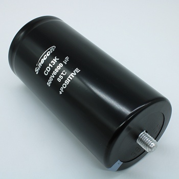 GBK682M2H76F5BZVG7S00 - Конденсатор алюминиевый электролитический с выводами под винт 500VDC, 6800 мкФ, 20%, 76*155 мм, 12000ч, 12A, со шпилькой