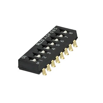 4-1825059-1 - Переключатель DIP 8 групп 24В 0,1А, 2.54мм для поверхностного монтажа