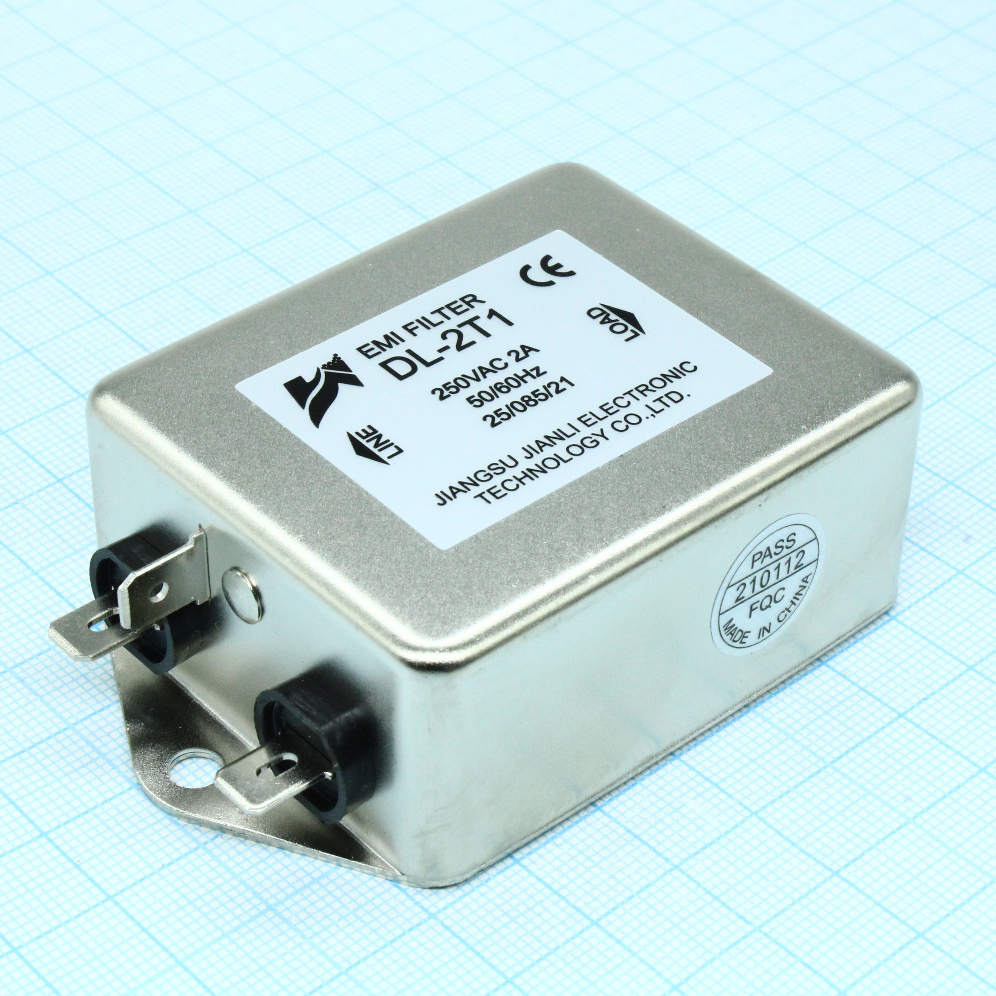 DL-2T1 - Однофазный сетевой фильтр 2А 250В