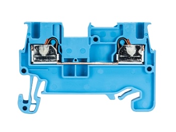 Клемма WTP 1,5 BL 56.202.0055.6 - Проходная клемма, тип фиксации провода: push-in, номинальное сечение: 1,5 мм кв., 17,5A, 500V, ширина: 3,5 мм, цвет: синий, тип монтажа: DIN 35