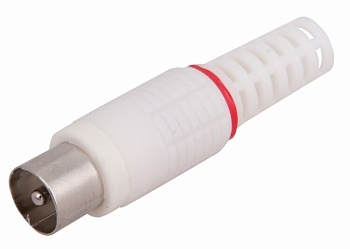 TV-разъем штекер без пайки белый 05-2041-2