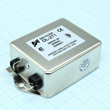 DL-2T1 - Однофазный сетевой фильтр 2А 250В