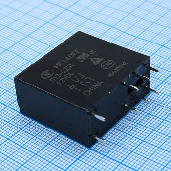 HF140FF/012-2ZST - Реле силовое, 12А две контактных группы на переключение катушка 12В