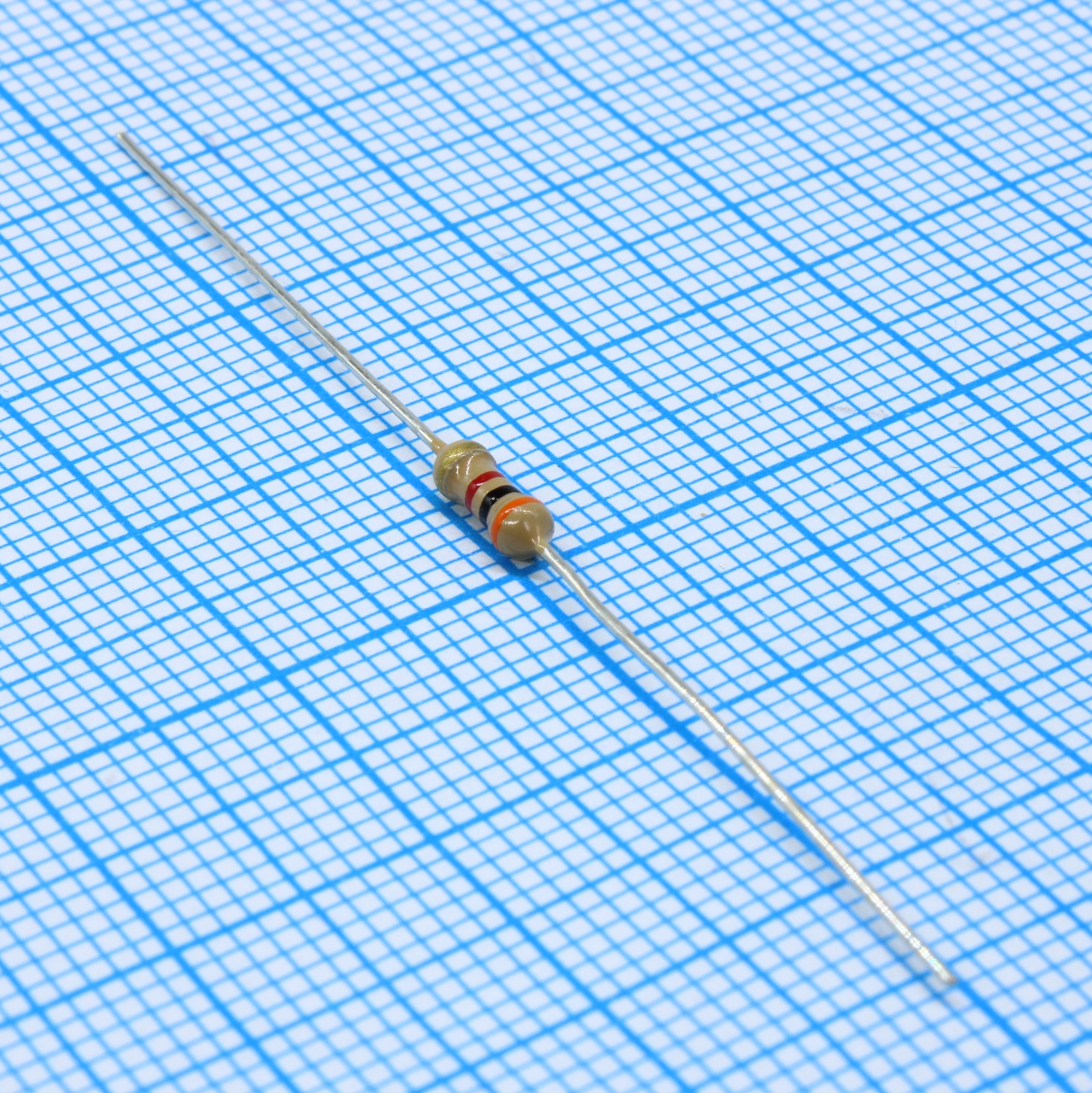 CF253KJTB050 - Резистор углеродистый 0.25Вт 3кОм ±5% ТКС -350ppm/°C....500ppm/°C