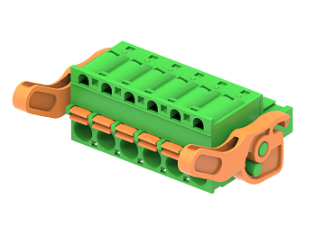 Розеточный разъем на кабель MC-RJ5.08H06P-I-0001 - Розеточный разъем, прямой, на кабель, шаг: 5.08 мм, 6 полюсов, фиксация провода Push-In исполнение: с поворотной защелкой, 320V, 12A, цвет: зеленый