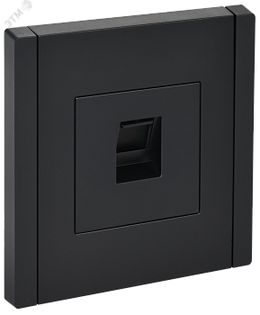 FORTE&PIANO Розетка компьютерная RJ45 кат.6 FP131 черный IEK FP-K10-2-K02