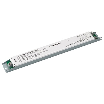 Блок питания ARV-SP-24150-LINEAR-PFC-DALI2-PD (24V, 6.25A, 150W) 025597(1) - Диммируемый источник напряжения по протоколу DALI 2.0 и функцией PUSH DIM с гальванической развязкой для светодиодных изделий. Входное напряжение 220-240 VAC. Выходные параметры: